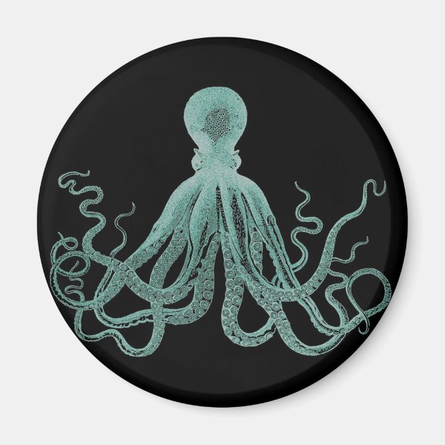 Blue Octopus Magnet (Front)