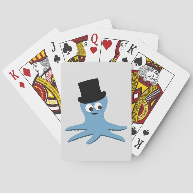 Blue Octopus Playing Cards (Back)