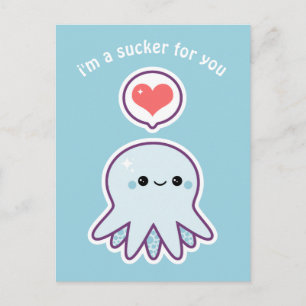 Blue Octopus Postcard