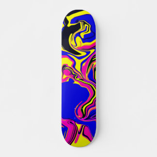 Blue Oil Spill Psychedelic Skateboard
