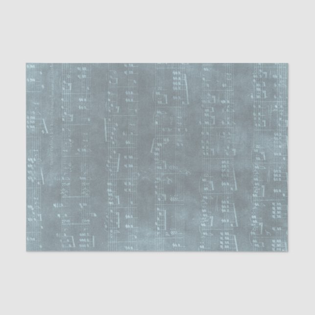 blue old music sheet texture (Front)