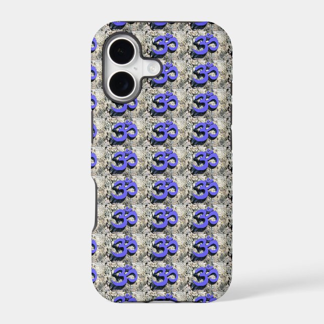 blue Om pattern case (Back)