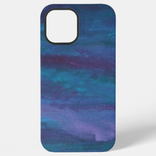 Blue Ombre Abstract   Turquoise Teal Violet Purple iPhone 12 Pro Max Case