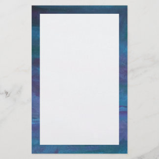 Blue-Ombre Abstract | Turquoise Teal Violet Purple Stationery
