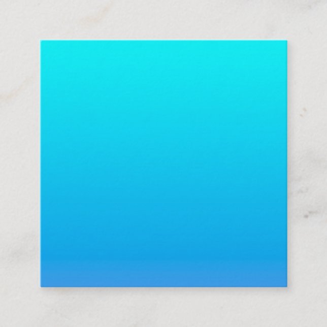 Blue Ombre Background Square Business Card (Front)