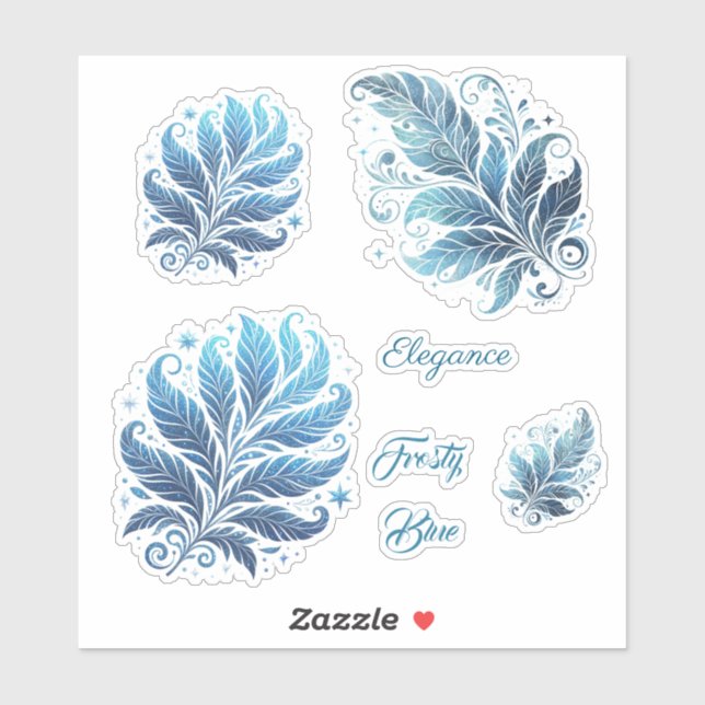 Blue Ombre Filigree Christmas  (Sheet)