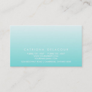 Blue Ombre Gradient Mod Business Card
