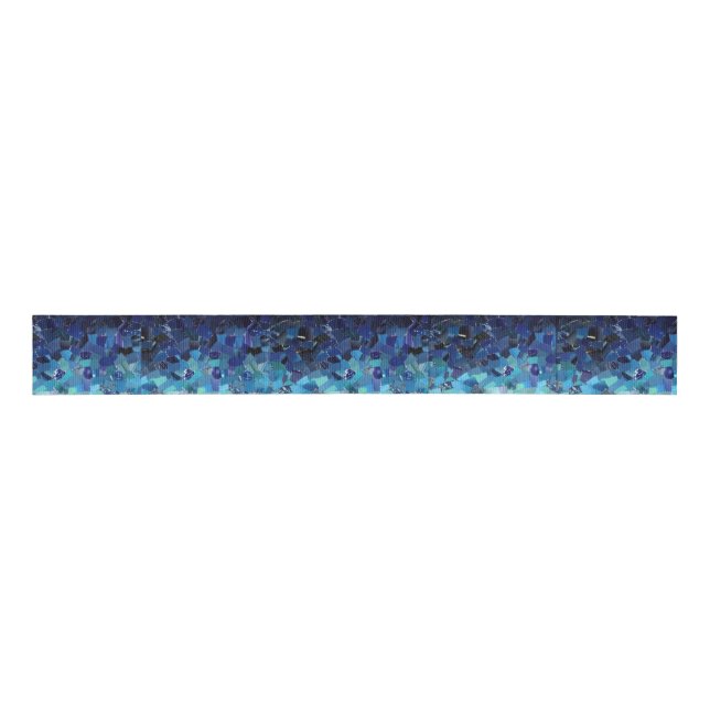 Blue Ombre Grosgrain Ribbon (Front)