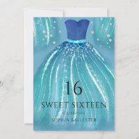Blue Ombre Mermaid Dress 15th Sweet 16 Party
