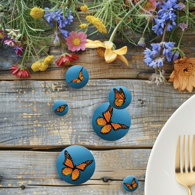 Blue Ombre Monarch Butterflies Confetti (Creator Uploaded)