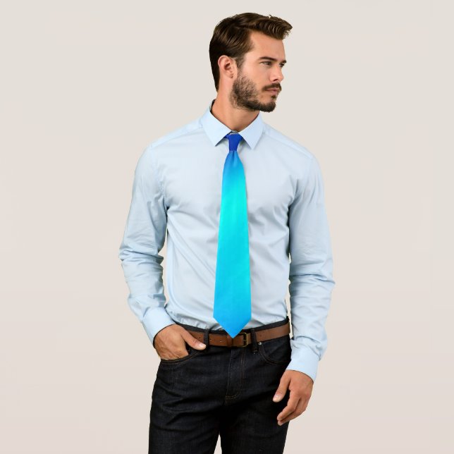 Blue ombre moonlight Double Stripe  Tie (In Situ)