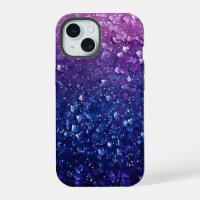 Blue Ombre Purple Glitter Girly