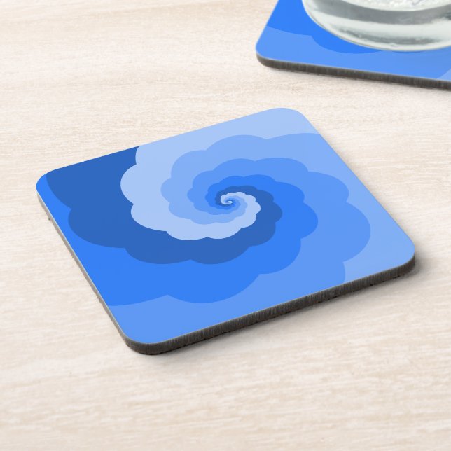Blue Ombre Spiral Coasters (set of 6) (Left Side)