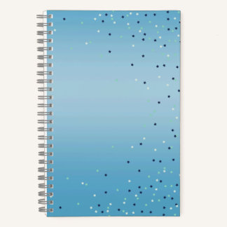 Blue Ombre Starry Notebook
