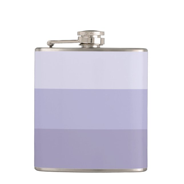 Blue Ombre Striped Hip Flask (Front)