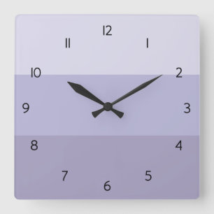 Blue Ombre Striped Square Wall Clock