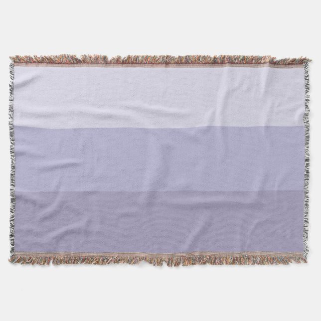 Blue Ombre Striped Throw Blanket (Front)