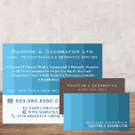 Blue Ombre Stripes, Painter & Decorator Flyer<br><div class="desc">Blue Ombre Stripes,  Painter & Decorator Advertising Flyer by The Business Card Store.</div>