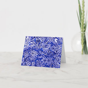 Blue on Blue Thank You Card