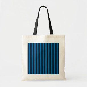 Blue on Blue Vertical Stripes Decor Tote Bag