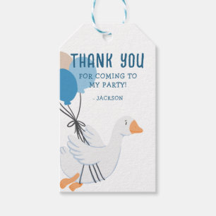 Blue One Silly Goose 1st Birthday Gift Tags