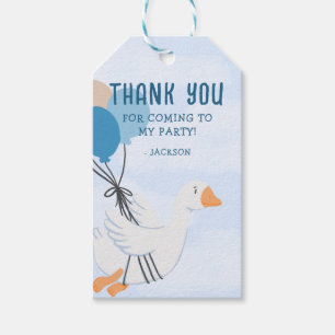 Blue One Silly Goose 1st Birthday Gift Tags