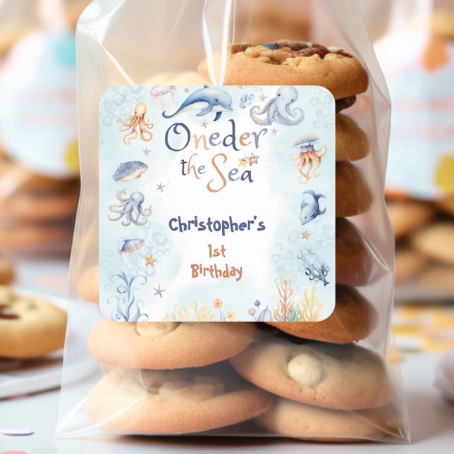 Blue Oneder the sea first birthday Sticker (Creator Uploaded)