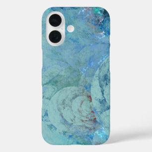 Blue Opal Abstract iPhone 16 Case