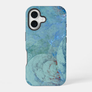 Blue Opal Abstract iPhone 16 Case