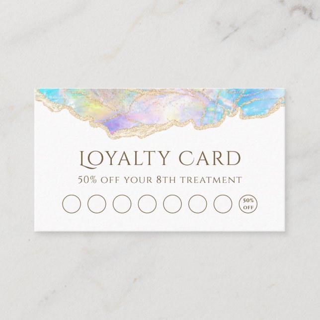 blue opal design loyalty card (Front)