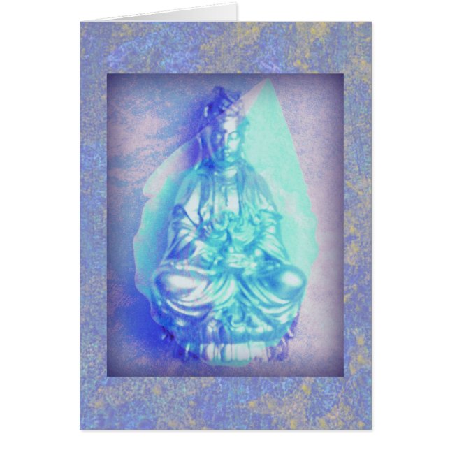 Blue Opal Kwan Yin card (Front)