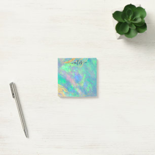 Blue Opal   Modern Glam Note Pad