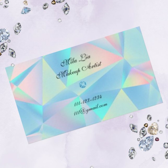 blue opal stone design business card (Creator Uploaded)
