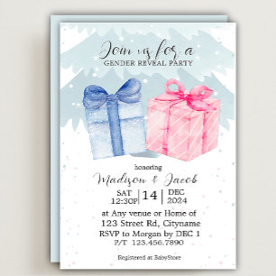 Blue or Pink Gifts Gender Reveal  Invitation