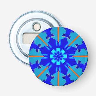 Blue Orange 3D Pattern ~ Bottle Opener
