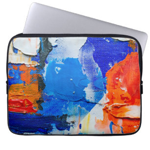 Blue & Orange Abstract Painting Abstract Art Abstr Laptop Sleeve