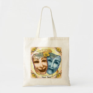 Blue Orange Actor Masks Tote Bag