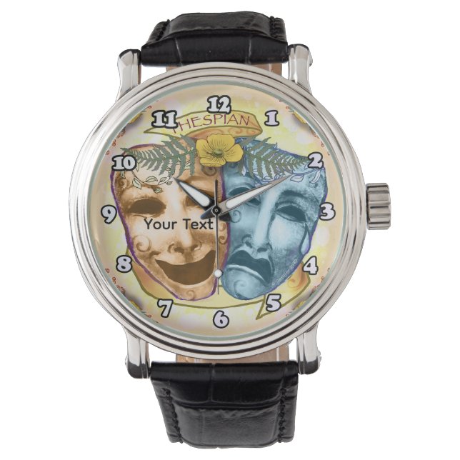 Blue Orange Actor Masks Watch (Front)