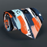 Blue Orange Brushstrokes Abstract Pattern Tie<br><div class="desc">Add a vibrant splash of colour to your wardrobe with the Blue Orange Brushstrokes Abstract Pattern Neck Tie. This bold and artistic design blends blue and orange hues in a captivating brushstroke pattern, making it the perfect accessory for a wedding, business event, or even a creative workday. Whether you're looking...</div>