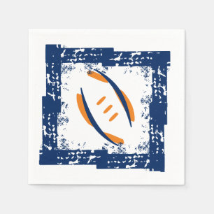 Blue & Orange Coctail Napkins
