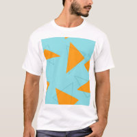 Blue,orange, cool, trendy, modern triangle pattern