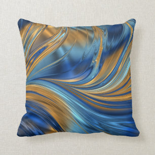 Blue orange cushion
