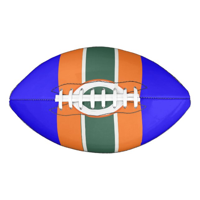 Blue-Orange Green 2 Panel Design Football (Front)