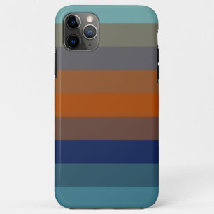 Blue, orange, green, and gray stripes Case-Mate iPhone case