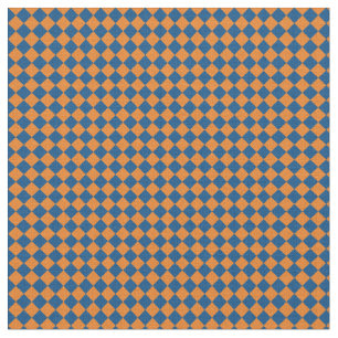 Blue & Orange Harlequin Fabric