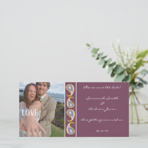 Blue & Orange Paisley Save the Date  Your Photo