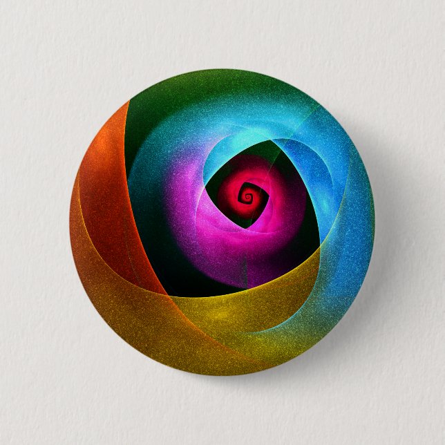 Blue Orange Pink Modern Abstract Art Pattern #24 6 Cm Round Badge (Front)