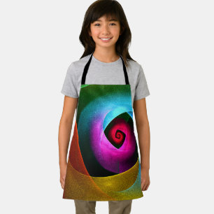 Blue Orange Pink Modern Abstract Art Pattern #24 Apron