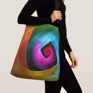 Blue Orange Pink Modern Abstract Art Pattern #24 Crossbody Bag
