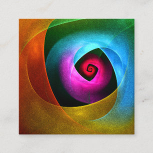 Blue Orange Pink Modern Abstract Art Pattern #24 Enclosure Card